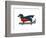 Dachshund On Skateboard-Fab Funky-Framed Art Print