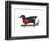 Dachshund On Skateboard-Fab Funky-Framed Art Print