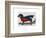 Dachshund On Skateboard-Fab Funky-Framed Art Print