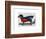 Dachshund On Skateboard-Fab Funky-Framed Art Print