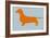 Dachshund Orange-NaxArt-Framed Art Print