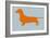 Dachshund Orange-NaxArt-Framed Art Print