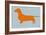 Dachshund Orange-NaxArt-Framed Art Print