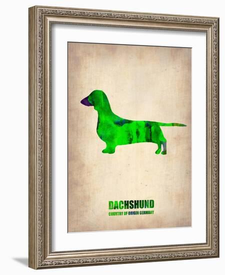 Dachshund Poster 1-NaxArt-Framed Art Print