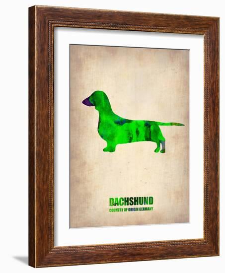 Dachshund Poster 1-NaxArt-Framed Art Print