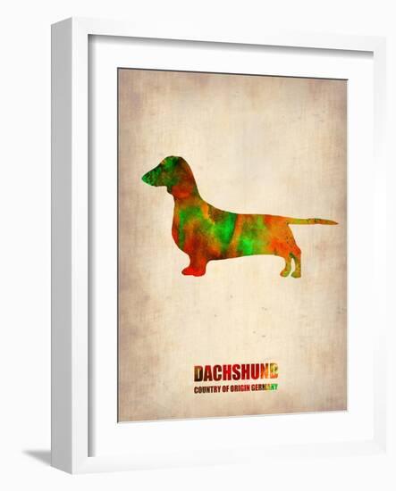 Dachshund Poster 2-NaxArt-Framed Art Print