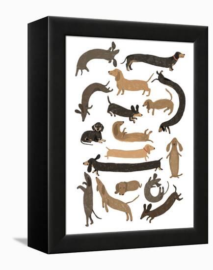 Dachshund Print-Hanna Melin-Framed Premier Image Canvas