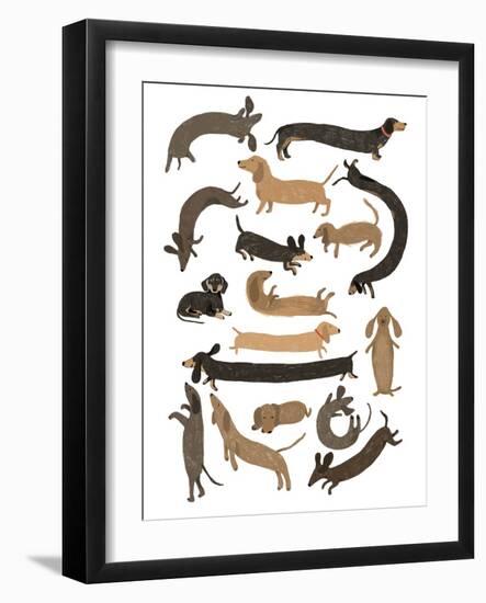 Dachshund Print-Hanna Melin-Framed Giclee Print