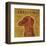 Dachshund (red) (square)-John W^ Golden-Framed Art Print