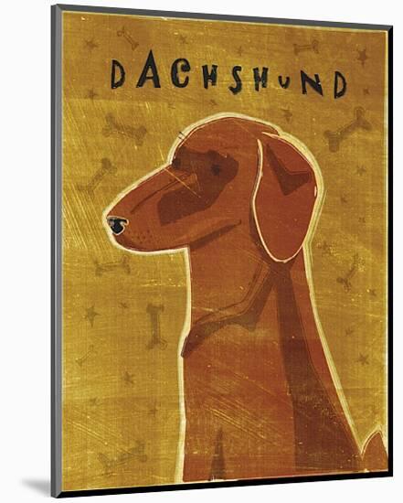Dachshund (red)-John Golden-Mounted Giclee Print