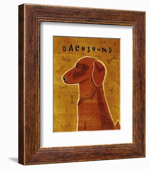 Dachshund (red)-John Golden-Framed Art Print