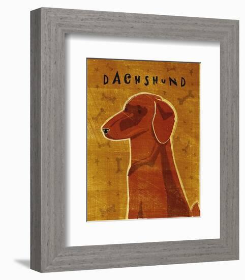 Dachshund (red)-John Golden-Framed Art Print