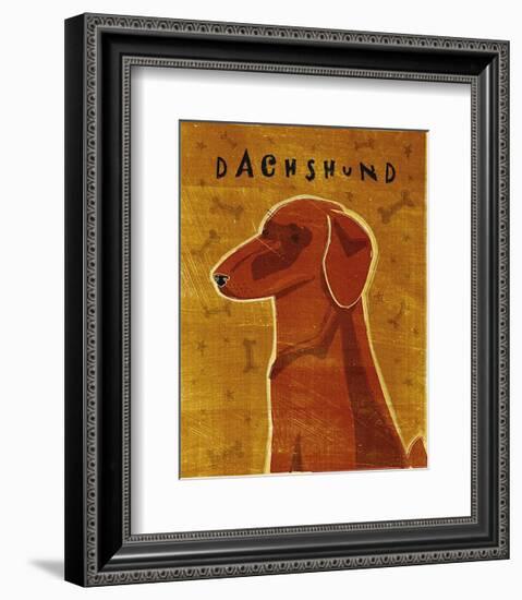 Dachshund (red)-John Golden-Framed Art Print