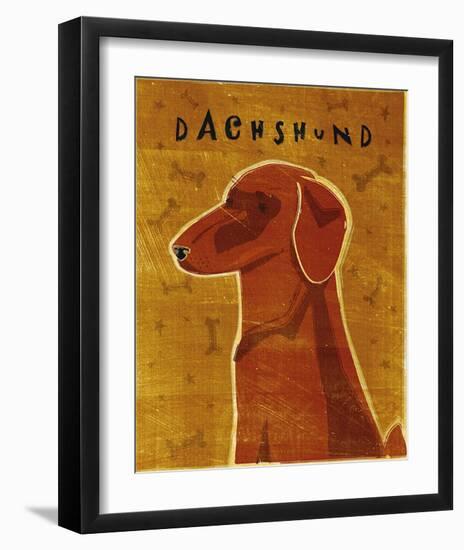 Dachshund (red)-John Golden-Framed Art Print