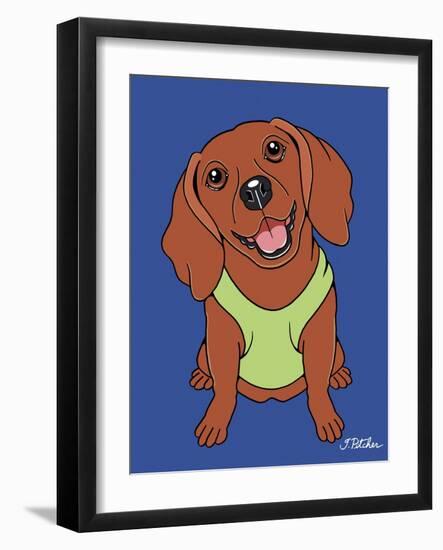 Dachshund Red-Tomoyo Pitcher-Framed Giclee Print