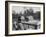 Dachshund sitting on the bonnet of Charles Mortimers Bentley, c1930s-Bill Brunell-Framed Photographic Print