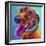 Dachshund - Turquoise-Dawgart-Framed Giclee Print