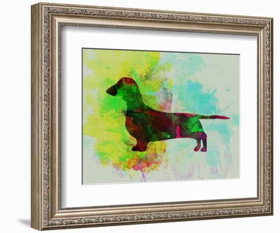 Dachshund Watercolor-NaxArt-Framed Art Print