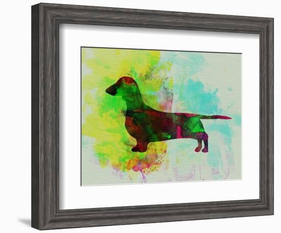 Dachshund Watercolor-NaxArt-Framed Art Print