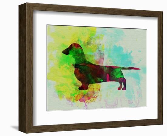 Dachshund Watercolor-NaxArt-Framed Art Print