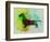 Dachshund Watercolor-NaxArt-Framed Art Print