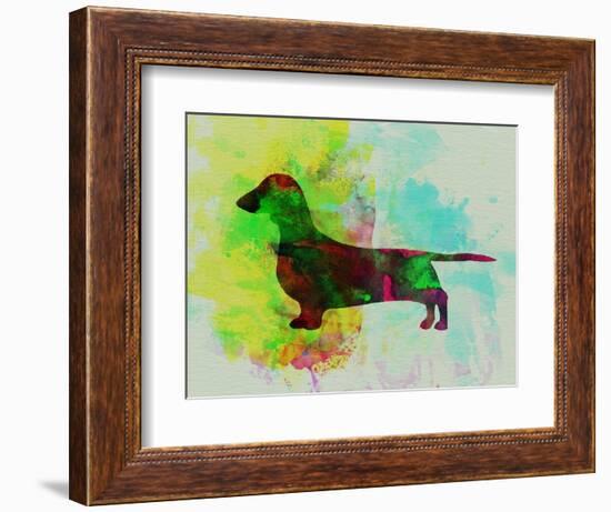 Dachshund Watercolor-NaxArt-Framed Art Print