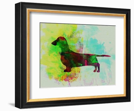 Dachshund Watercolor-NaxArt-Framed Art Print