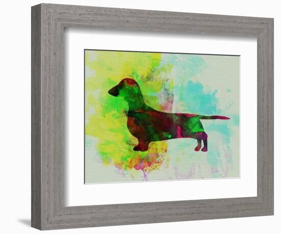 Dachshund Watercolor-NaxArt-Framed Premium Giclee Print