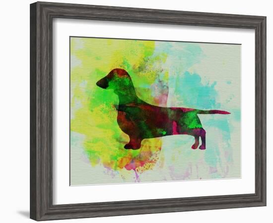 Dachshund Watercolor-NaxArt-Framed Art Print