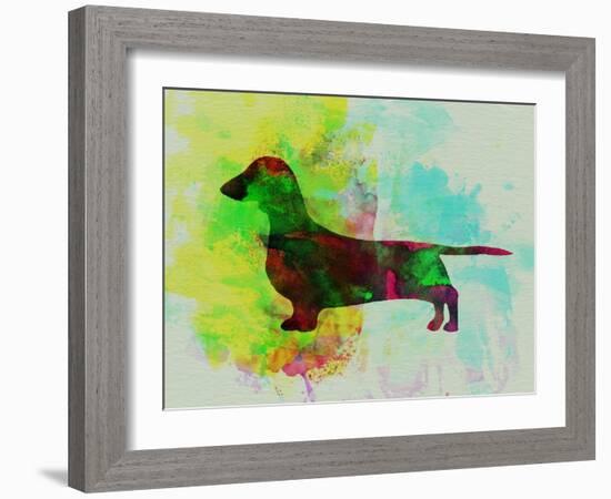 Dachshund Watercolor-NaxArt-Framed Art Print