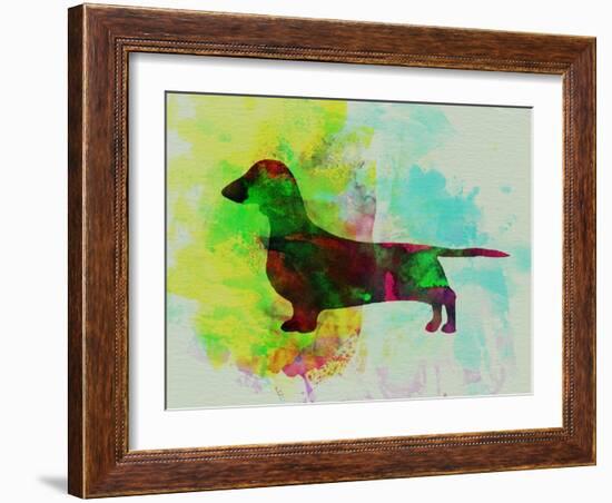 Dachshund Watercolor-NaxArt-Framed Art Print