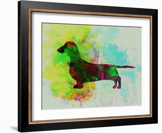 Dachshund Watercolor-NaxArt-Framed Art Print