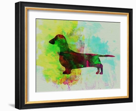 Dachshund Watercolor-NaxArt-Framed Art Print