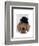 Dachshund with Black Bowler Hat-Fab Funky-Framed Art Print