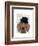 Dachshund with Black Bowler Hat-Fab Funky-Framed Art Print