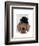 Dachshund with Black Bowler Hat-Fab Funky-Framed Art Print