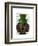 Dachshund with Green Top Hat Black Tan-Fab Funky-Framed Art Print