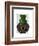 Dachshund with Green Top Hat Black Tan-Fab Funky-Framed Art Print