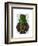 Dachshund with Green Top Hat Black Tan-Fab Funky-Framed Art Print