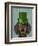 Dachshund with Green Top Hat Black Tan-Fab Funky-Framed Premium Giclee Print