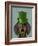 Dachshund with Green Top Hat Black Tan-Fab Funky-Framed Art Print