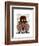 Dachshund with Steampunk Bowler Hat-Fab Funky-Framed Art Print