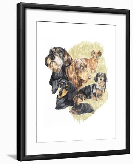 Dachshund-Barbara Keith-Framed Giclee Print