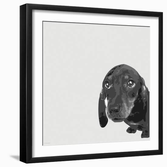 Dachshund-Emily Burrowes-Framed Art Print