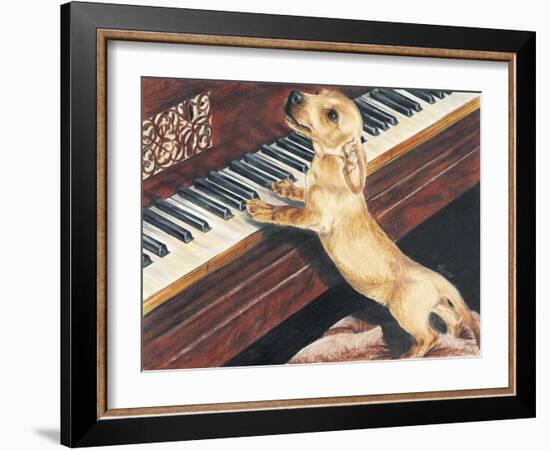 Dachsund Playing Piano-Barbara Keith-Framed Giclee Print