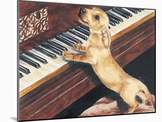 Dachsund Playing Piano-Barbara Keith-Mounted Giclee Print
