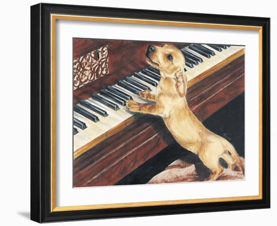 Dachsund Playing Piano-Barbara Keith-Framed Giclee Print