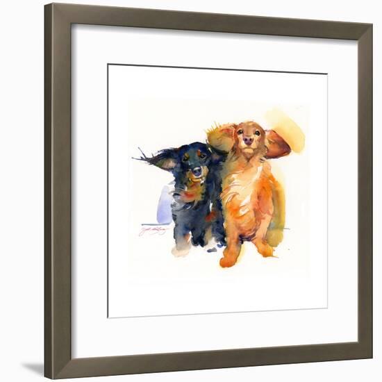 Dacshund Duo, 2014-John Keeling-Framed Giclee Print