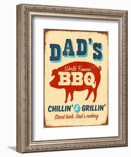 Dad's BBQ-Real Callahan-Framed Art Print