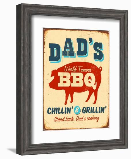 Dad's BBQ-Real Callahan-Framed Art Print